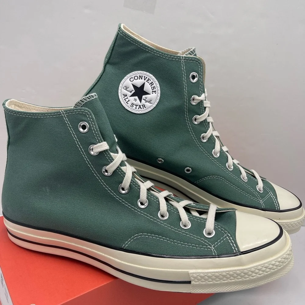 Converse Men's A06521C CHUCK 70 HI ADMIRAL ELM/EGRET/BLK Green High-Top Sneakers
